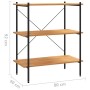 3-level black and oak shelving unit 80x40x92 cm by vidaXL, Bookcases and shelves - Ref: Foro24-336340, Price: 67,80 €, Discou...