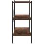 3-tier black and dark wood shelving unit 80x40x92 cm by vidaXL, Bookcases and shelves - Ref: Foro24-336341, Price: 77,16 €, D...