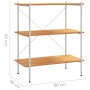 3-level white and oak bookshelf 80x40x92 cm by vidaXL, Bookcases and shelves - Ref: Foro24-336342, Price: 76,99 €, Discount: %