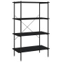 Estantería de 4 niveles negra 80x40x130 cm de vidaXL, Librerías y estanterías - Ref: Foro24-336343, Precio: 91,55 €, Descuent...