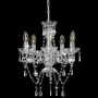 Chandelier with round silver crystal beads 5xE14 by vidaXL, Lamps - Ref: Foro24-281601, Price: 69,08 €, Discount: %