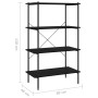 Estantería de 4 niveles negra 80x40x130 cm de vidaXL, Librerías y estanterías - Ref: Foro24-336343, Precio: 91,55 €, Descuent...