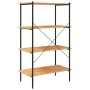 Estantería de 4 niveles negro y roble 80x40x130 cm de vidaXL, Librerías y estanterías - Ref: Foro24-336344, Precio: 74,14 €, ...