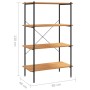 Estantería de 4 niveles negro y roble 80x40x130 cm de vidaXL, Librerías y estanterías - Ref: Foro24-336344, Precio: 74,14 €, ...