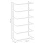 Toallero de acero blanco 24x12x48 cm de vidaXL, Toalleros - Ref: Foro24-336124, Precio: 31,96 €, Descuento: %