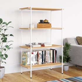 4-stöckiges Regal in Weiß und Eiche, 80 x 40 x 130 cm von vidaXL, Bücherregale und Regale - Ref: Foro24-336346, Preis: 85,99 ...