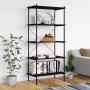 Black 5-tier shelving unit 80x40x163 cm by vidaXL, Bookcases and shelves - Ref: Foro24-336347, Price: 91,05 €, Discount: %