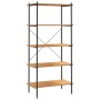 5-tier black and oak shelving unit 80x40x163 cm by vidaXL, Bookcases and shelves - Ref: Foro24-336348, Price: 102,40 €, Disco...