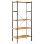 5-tier black and oak shelving unit 80x40x163 cm by vidaXL, Bookcases and shelves - Ref: Foro24-336348, Price: 102,40 €, Disco...