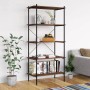 5-level black and dark wood shelf 80x40x163 cm by vidaXL, Bookcases and shelves - Ref: Foro24-336349, Price: 90,15 €, Discoun...