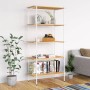 5-tier white and oak shelf 80x40x163 cm by vidaXL, Bookcases and shelves - Ref: Foro24-336350, Price: 102,67 €, Discount: %