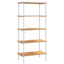 5-tier white and oak shelf 80x40x163 cm by vidaXL, Bookcases and shelves - Ref: Foro24-336350, Price: 102,67 €, Discount: %