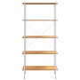 5-tier white and oak shelf 80x40x163 cm by vidaXL, Bookcases and shelves - Ref: Foro24-336350, Price: 102,67 €, Discount: %