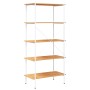 5-tier white and oak shelf 80x40x163 cm by vidaXL, Bookcases and shelves - Ref: Foro24-336350, Price: 102,67 €, Discount: %