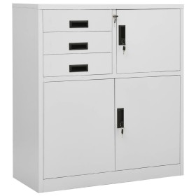 Büroschrank aus hellgrauem Stahl 90x40x102 cm von vidaXL, Schließfächer und Lagerschränke - Ref: Foro24-336406, Preis: 191,92...