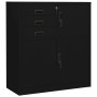 Black steel office cabinet 90x40x102 cm by vidaXL, Lockers and storage cabinets - Ref: Foro24-336407, Price: 248,24 €, Discou...