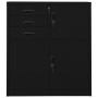 Black steel office cabinet 90x40x102 cm by vidaXL, Lockers and storage cabinets - Ref: Foro24-336407, Price: 248,24 €, Discou...