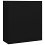 Black steel office cabinet 90x40x102 cm by vidaXL, Lockers and storage cabinets - Ref: Foro24-336407, Price: 248,24 €, Discou...