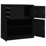 Black steel office cabinet 90x40x102 cm by vidaXL, Lockers and storage cabinets - Ref: Foro24-336407, Price: 248,24 €, Discou...