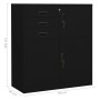 Black steel office cabinet 90x40x102 cm by vidaXL, Lockers and storage cabinets - Ref: Foro24-336407, Price: 248,24 €, Discou...