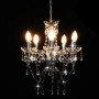 Chandelier with round silver crystal beads 5xE14 by vidaXL, Lamps - Ref: Foro24-281601, Price: 69,08 €, Discount: %