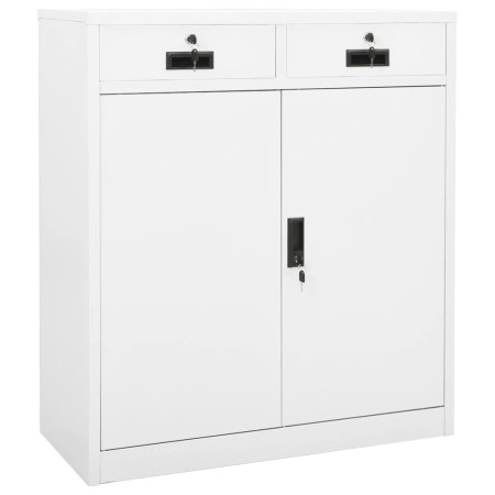 White steel office cabinet 90x40x102 cm by vidaXL, Lockers and storage cabinets - Ref: Foro24-336409, Price: 199,18 €, Discou...