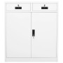 White steel office cabinet 90x40x102 cm by vidaXL, Lockers and storage cabinets - Ref: Foro24-336409, Price: 199,18 €, Discou...