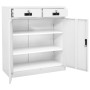 White steel office cabinet 90x40x102 cm by vidaXL, Lockers and storage cabinets - Ref: Foro24-336409, Price: 199,18 €, Discou...