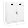 White steel office cabinet 90x40x102 cm by vidaXL, Lockers and storage cabinets - Ref: Foro24-336409, Price: 199,18 €, Discou...