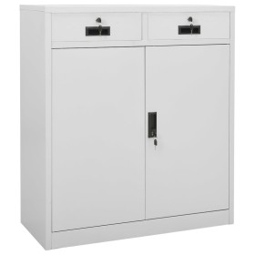 Büroschrank aus hellgrauem Stahl 90x40x102 cm von vidaXL, Schließfächer und Lagerschränke - Ref: Foro24-336410, Preis: 242,01...