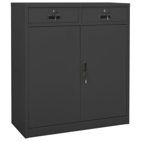 Anthracite grey steel office cabinet 90x40x102 cm by vidaXL, Lockers and storage cabinets - Ref: Foro24-336412, Price: 200,15...