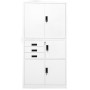 White steel office cabinet 90x40x180 cm by vidaXL, Lockers and storage cabinets - Ref: Foro24-336413, Price: 358,46 €, Discou...