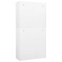 White steel office cabinet 90x40x180 cm by vidaXL, Lockers and storage cabinets - Ref: Foro24-336413, Price: 358,46 €, Discou...