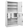 White steel office cabinet 90x40x180 cm by vidaXL, Lockers and storage cabinets - Ref: Foro24-336413, Price: 358,46 €, Discou...