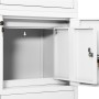 White steel office cabinet 90x40x180 cm by vidaXL, Lockers and storage cabinets - Ref: Foro24-336413, Price: 358,46 €, Discou...