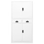 White steel office cabinet 90x40x180 cm by vidaXL, Lockers and storage cabinets - Ref: Foro24-336417, Price: 248,99 €, Discou...