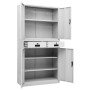 Light gray steel office cabinet 90x40x180 cm by vidaXL, Lockers and storage cabinets - Ref: Foro24-336418, Price: 335,79 €, D...