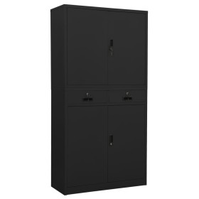 Anthracite gray steel office cabinet 90x40x180 cm by vidaXL, Lockers and storage cabinets - Ref: Foro24-336420, Price: 269,36...