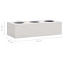 Light gray steel office flower box 90x40x23 cm by vidaXL, Pots and planters - Ref: Foro24-336426, Price: 48,99 €, Discount: %