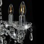Lámpara de araña con cuentas de cristal plateado redonda 5xE14
