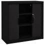 Sliding door wardrobe, black steel, 90x40x90 cm by vidaXL, Lockers and storage cabinets - Ref: Foro24-336431, Price: 286,39 €...