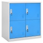 Light gray and blue steel locker cabinet 90x45x92.5 cm by vidaXL, Lockers and storage cabinets - Ref: Foro24-336433, Price: 1...