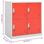 Light gray and red steel locker cabinet 90x45x92.5 cm by vidaXL, Lockers and storage cabinets - Ref: Foro24-336434, Price: 14...