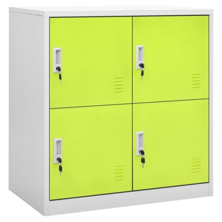 Light gray and green steel locker cabinet 90x45x92.5 cm by vidaXL, Lockers and storage cabinets - Ref: Foro24-336435, Price: ...