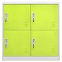 Light gray and green steel locker cabinet 90x45x92.5 cm by vidaXL, Lockers and storage cabinets - Ref: Foro24-336435, Price: ...