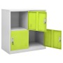 Light gray and green steel locker cabinet 90x45x92.5 cm by vidaXL, Lockers and storage cabinets - Ref: Foro24-336435, Price: ...