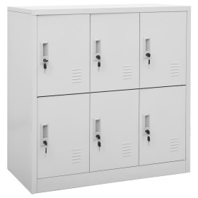 Light gray steel locker cabinet 90x45x92.5 cm by vidaXL, Lockers and storage cabinets - Ref: Foro24-336436, Price: 208,36 €, ...