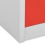 Light gray and red steel locker cabinet 90x45x92.5 cm by vidaXL, Lockers and storage cabinets - Ref: Foro24-336438, Price: 20...