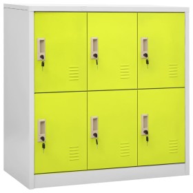 Light gray and green steel locker cabinet 90x45x92.5 cm by vidaXL, Lockers and storage cabinets - Ref: Foro24-336439, Price: ...