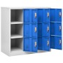 Light gray and blue steel locker cabinet 90x45x92.5 cm by vidaXL, Lockers and storage cabinets - Ref: Foro24-336441, Price: 2...